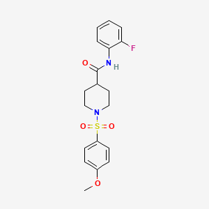 N-(2-fluorophenyl)-1-[(4-methoxyphenyl)sulfonyl]-4-piperidinecarboxamide