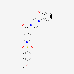 molecular formula C24H31N3O5S B3561003 1-(2-methoxyphenyl)-4-({1-[(4-methoxyphenyl)sulfonyl]-4-piperidinyl}carbonyl)piperazine 