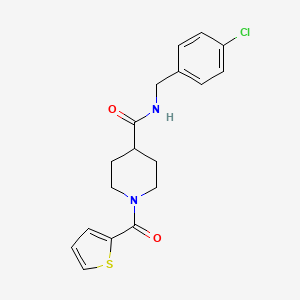 N-[(4-chlorophenyl)methyl]-1-(thiophene-2-carbonyl)piperidine-4-carboxamide