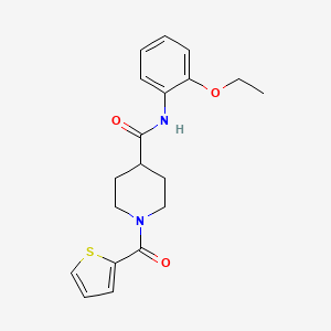 molecular formula C19H22N2O3S B3561019 N-(2-ethoxyphenyl)-1-(thiophene-2-carbonyl)piperidine-4-carboxamide 