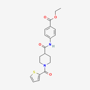 ethyl 4-({[1-(2-thienylcarbonyl)-4-piperidinyl]carbonyl}amino)benzoate