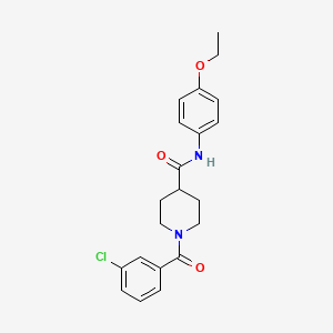 1-(3-chlorobenzoyl)-N-(4-ethoxyphenyl)piperidine-4-carboxamide