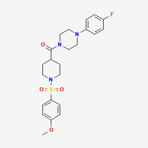 molecular formula C23H28FN3O4S B3561036 1-(4-fluorophenyl)-4-({1-[(4-methoxyphenyl)sulfonyl]-4-piperidinyl}carbonyl)piperazine 