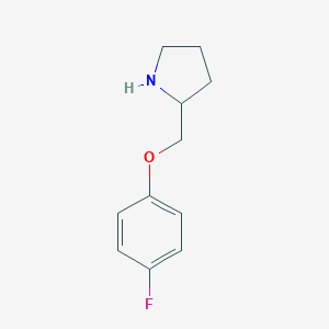 molecular formula C11H14FNO B356104 2-((4-Fluorophenoxy)methyl)pyrrolidine CAS No. 883541-89-7