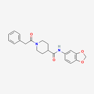 N-1,3-benzodioxol-5-yl-1-(phenylacetyl)-4-piperidinecarboxamide