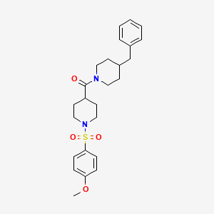 molecular formula C25H32N2O4S B3561059 4-(4-BENZYLPIPERIDINE-1-CARBONYL)-1-(4-METHOXYBENZENESULFONYL)PIPERIDINE 