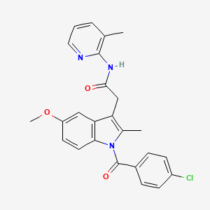 molecular formula C25H22ClN3O3 B3561079 2-[1-(4-chlorobenzoyl)-5-methoxy-2-methyl-1H-indol-3-yl]-N-(3-methyl-2-pyridinyl)acetamide 