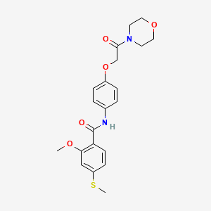 2-methoxy-4-(methylthio)-N-{4-[2-(4-morpholinyl)-2-oxoethoxy]phenyl}benzamide