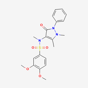 N-(1,5-dimethyl-3-oxo-2-phenyl-2,3-dihydro-1H-pyrazol-4-yl)-3,4-dimethoxy-N-methylbenzenesulfonamide