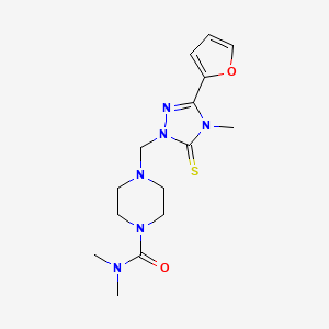 4-{[3-(2-furyl)-4-methyl-5-thioxo-4,5-dihydro-1H-1,2,4-triazol-1-yl]methyl}-N,N-dimethyl-1-piperazinecarboxamide