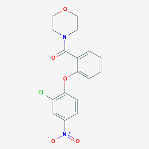 molecular formula C17H15ClN2O5 B3561107 4-[2-(2-chloro-4-nitrophenoxy)benzoyl]morpholine 