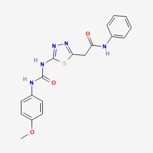 2-(5-{[(4-methoxyphenyl)carbamoyl]amino}-1,3,4-thiadiazol-2-yl)-N-phenylacetamide