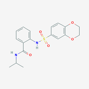 2-[(2,3-dihydro-1,4-benzodioxin-6-ylsulfonyl)amino]-N-isopropylbenzamide