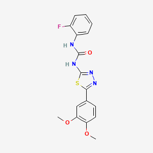 1-[5-(3,4-Dimethoxyphenyl)-1,3,4-thiadiazol-2-yl]-3-(2-fluorophenyl)urea