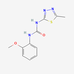 molecular formula C11H12N4O2S B3561210 N-(2-methoxyphenyl)-N'-(5-methyl-1,3,4-thiadiazol-2-yl)urea 