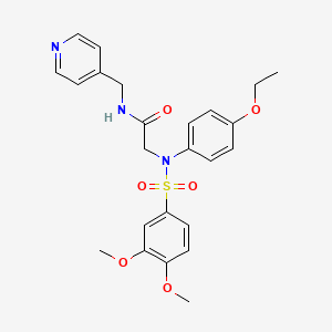 N~2~-[(3,4-dimethoxyphenyl)sulfonyl]-N~2~-(4-ethoxyphenyl)-N-(pyridin-4-ylmethyl)glycinamide