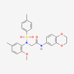 N~1~-(2,3-dihydro-1,4-benzodioxin-6-yl)-N~2~-(2-methoxy-5-methylphenyl)-N~2~-[(4-methylphenyl)sulfonyl]glycinamide