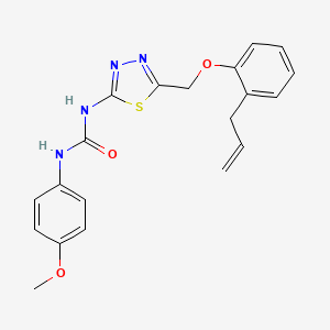 molecular formula C20H20N4O3S B3561268 N-{5-[(2-allylphenoxy)methyl]-1,3,4-thiadiazol-2-yl}-N'-(4-methoxyphenyl)urea 