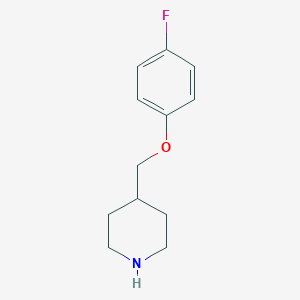 molecular formula C12H16FNO B356127 4-((4-Fluorophenoxy)methyl)piperidine CAS No. 63608-35-5