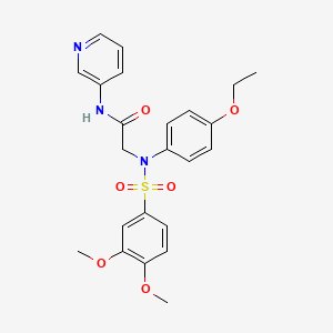 molecular formula C23H25N3O6S B3561282 N~2~-[(3,4-dimethoxyphenyl)sulfonyl]-N~2~-(4-ethoxyphenyl)-N-pyridin-3-ylglycinamide 