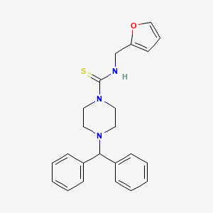 molecular formula C23H25N3OS B3561298 4-(diphenylmethyl)-N-(2-furylmethyl)-1-piperazinecarbothioamide 