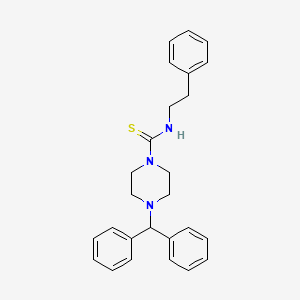 molecular formula C26H29N3S B3561303 4-(diphenylmethyl)-N-(2-phenylethyl)piperazine-1-carbothioamide 