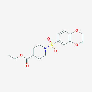 ethyl 1-(2,3-dihydro-1,4-benzodioxin-6-ylsulfonyl)-4-piperidinecarboxylate