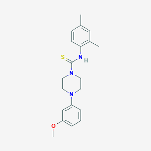 N-(2,4-DIMETHYLPHENYL)-4-(3-METHOXYPHENYL)TETRAHYDRO-1(2H)-PYRAZINECARBOTHIOAMIDE