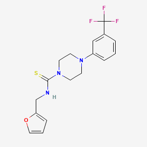 molecular formula C17H18F3N3OS B3561336 N-(2-furylmethyl)-4-[3-(trifluoromethyl)phenyl]-1-piperazinecarbothioamide 