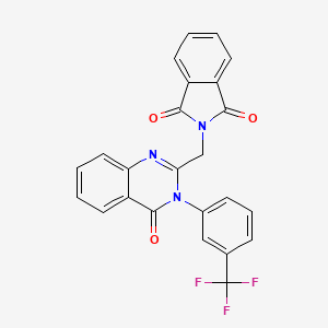 molecular formula C24H14F3N3O3 B3561348 2-({4-oxo-3-[3-(trifluoromethyl)phenyl]-3,4-dihydro-2-quinazolinyl}methyl)-1H-isoindole-1,3(2H)-dione 