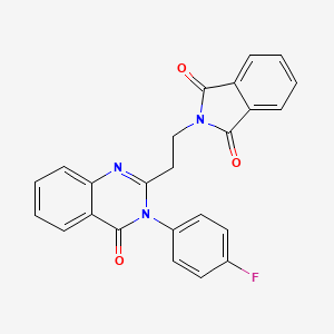 molecular formula C24H16FN3O3 B3561357 2-{2-[3-(4-fluorophenyl)-4-oxo-3,4-dihydro-2-quinazolinyl]ethyl}-1H-isoindole-1,3(2H)-dione 