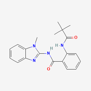 2-[(2,2-dimethylpropanoyl)amino]-N-(1-methyl-1H-benzimidazol-2-yl)benzamide