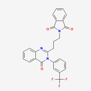 2-(3-{4-oxo-3-[3-(trifluoromethyl)phenyl]-3,4-dihydro-2-quinazolinyl}propyl)-1H-isoindole-1,3(2H)-dione