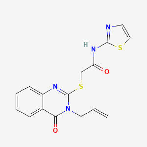 2-[(3-allyl-4-oxo-3,4-dihydro-2-quinazolinyl)thio]-N-1,3-thiazol-2-ylacetamide