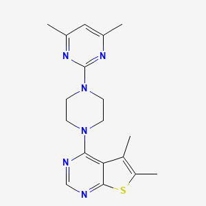 4-[4-(4,6-Dimethylpyrimidin-2-yl)piperazin-1-yl]-5,6-dimethylthieno[2,3-d]pyrimidine