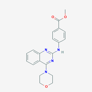 molecular formula C20H20N4O3 B3561438 methyl 4-{[4-(4-morpholinyl)-2-quinazolinyl]amino}benzoate 