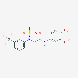 N~1~-(2,3-dihydro-1,4-benzodioxin-6-yl)-N~2~-(methylsulfonyl)-N~2~-[3-(trifluoromethyl)phenyl]glycinamide