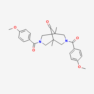 3,7-bis(4-methoxybenzoyl)-1,5-dimethyl-3,7-diazabicyclo[3.3.1]nonan-9-one