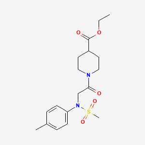 ethyl 1-[N-(4-methylphenyl)-N-(methylsulfonyl)glycyl]-4-piperidinecarboxylate