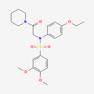 N-(4-ethoxyphenyl)-3,4-dimethoxy-N-[2-oxo-2-(piperidin-1-yl)ethyl]benzenesulfonamide