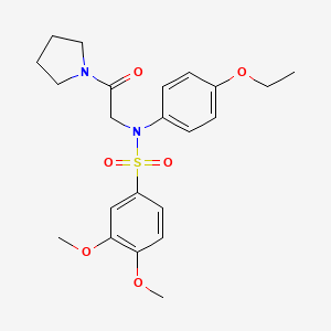 N-(4-ethoxyphenyl)-3,4-dimethoxy-N-[2-oxo-2-(pyrrolidin-1-yl)ethyl]benzenesulfonamide