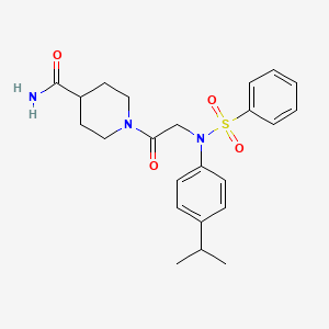 1-[N-(4-isopropylphenyl)-N-(phenylsulfonyl)glycyl]-4-piperidinecarboxamide