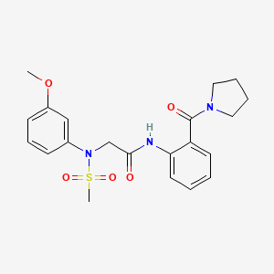 N~2~-(3-methoxyphenyl)-N~2~-(methylsulfonyl)-N~1~-[2-(1-pyrrolidinylcarbonyl)phenyl]glycinamide