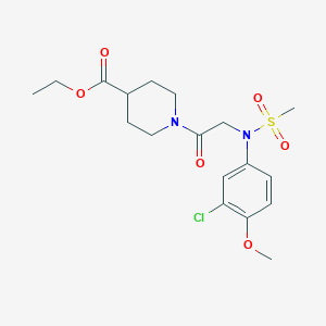 ethyl 1-[N-(3-chloro-4-methoxyphenyl)-N-(methylsulfonyl)glycyl]-4-piperidinecarboxylate