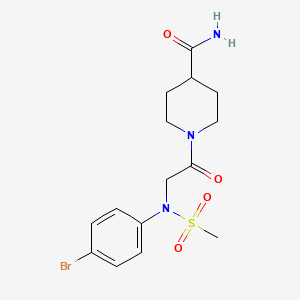 1-[2-(4-bromo-N-methylsulfonylanilino)acetyl]piperidine-4-carboxamide