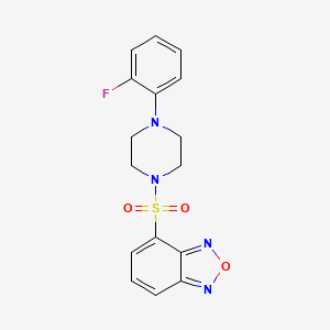 molecular formula C16H15FN4O3S B3561598 4-{[4-(2-fluorophenyl)-1-piperazinyl]sulfonyl}-2,1,3-benzoxadiazole 