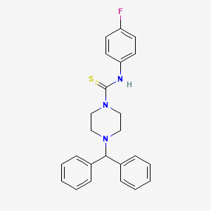 4-(diphenylmethyl)-N-(4-fluorophenyl)piperazine-1-carbothioamide