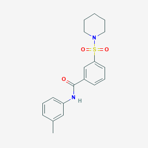 molecular formula C19H22N2O3S B3561657 3-(Piperidine-1-sulfonyl)-N-m-tolyl-benzamide 