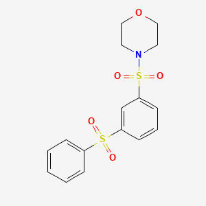 molecular formula C16H17NO5S2 B3561679 4-{[3-(phenylsulfonyl)phenyl]sulfonyl}morpholine 