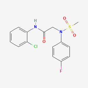 N-(2-chlorophenyl)-2-(4-fluoro-N-methylsulfonylanilino)acetamide